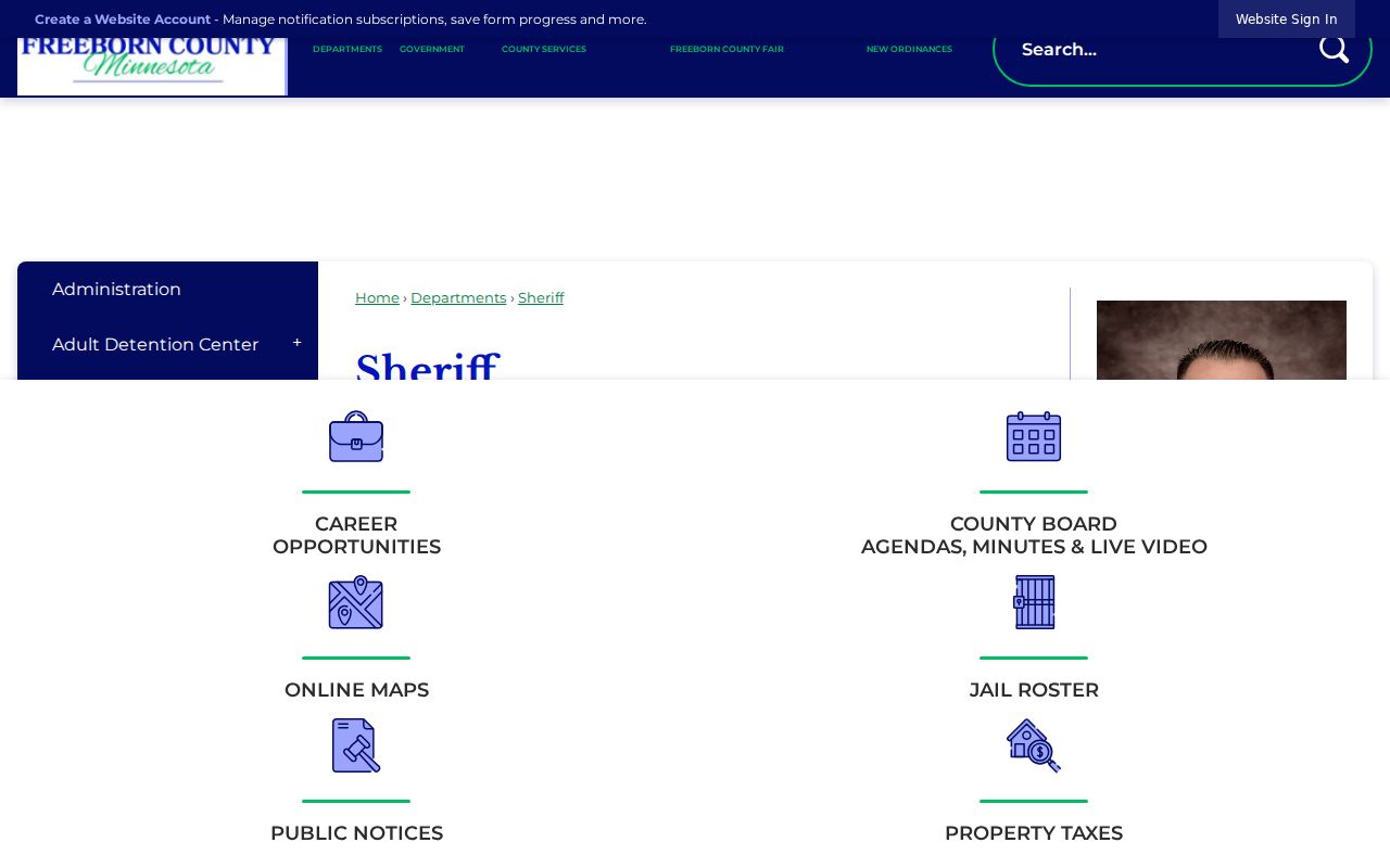 Freeborn County active warrant records sheriff services page