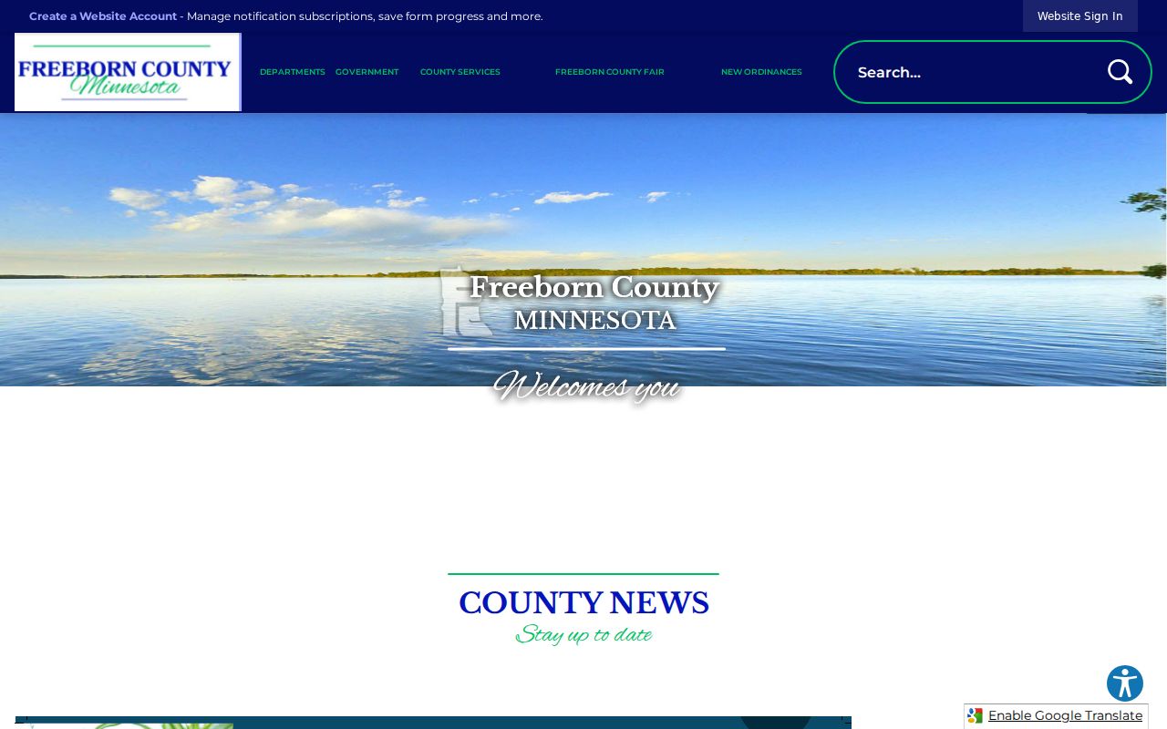 Freeborn County warrant records county home page